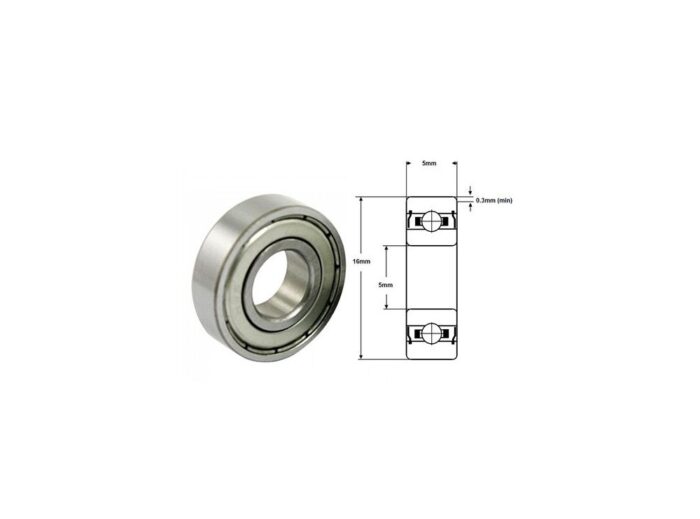 بلبرینگ 625ZZ سایز 16X5X5mm مناسب پرینترهای سه بعدی - تصویر 3