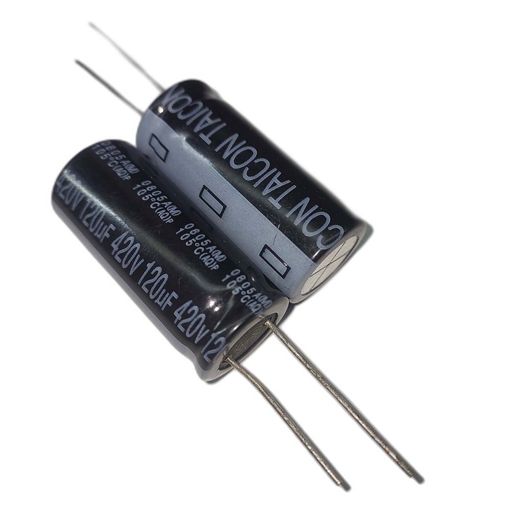 120uf-420v-TAICON-AQ خازن الکترولیتی 420V / 120UF | TAICON P(AQ) 16mmx36mm - Image 1