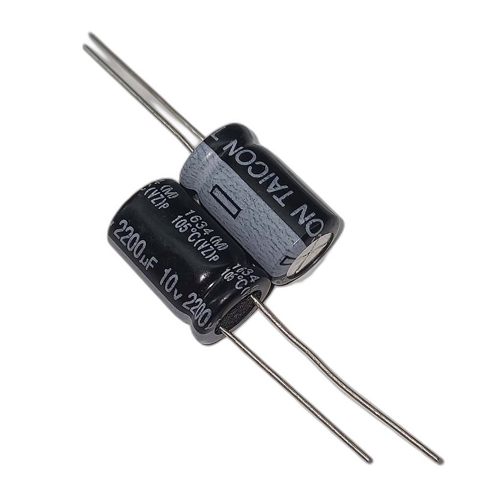 2200uf-10v-TAICON-VZ خازن الکترولیتی 10V / 2200UF | TAICON P(VZ) 10mmx16.5mm - Image 1