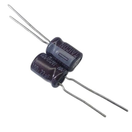 خازن الکترولیتی 100V / 22UF | TAICON P(VT) 8mmx12mm