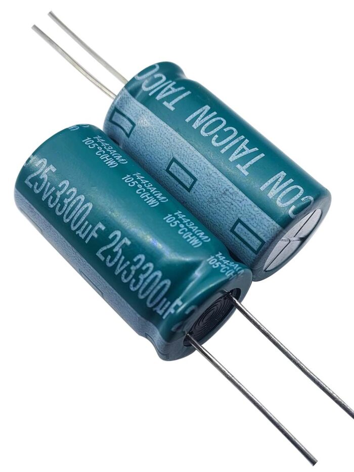 3300uf-25v-TAICON-HW خازن الکترولیتی 3300uF / 25V
