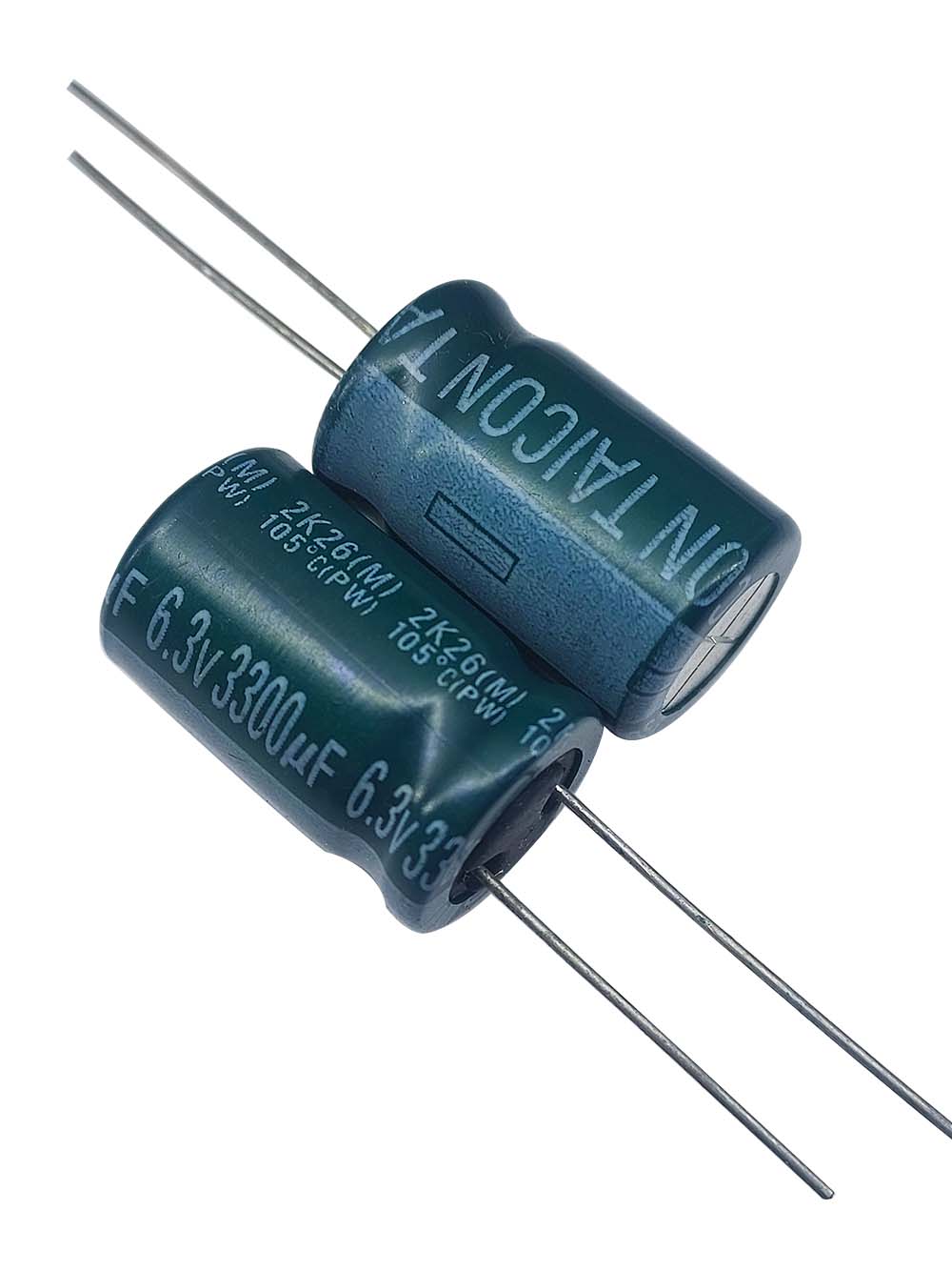 3300uf-6.3v-TAICON-PW خازن الکترولیتی 6.3V / 3300UF | TAICON PZ(PW) 12mmx20mm - Image 1