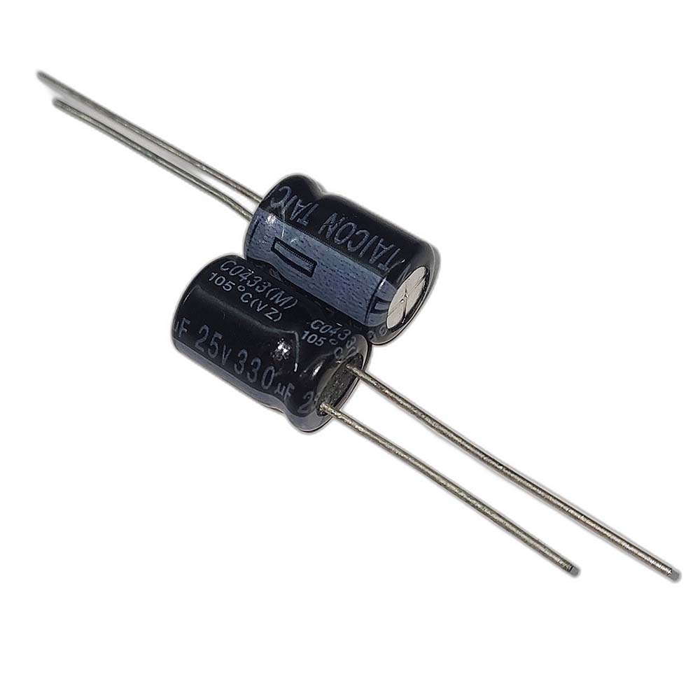 330uf-25v-TAICON-VZ خازن الکترولیتی 25V / 330UF | TAICON P(VZ) 8mmx12mm - Image 1