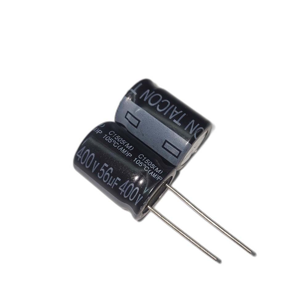 56uf-400v-TAICON-AM خازن الکترولیتی 400V / 56UF | TAICON P(AM) 16mmx22mm - Image 1