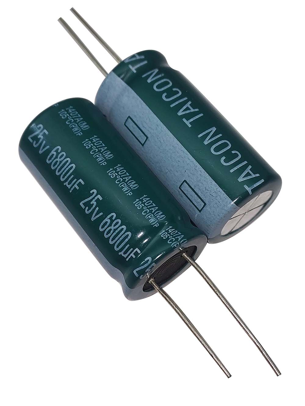 6800uf-25v-TAICON-PW خازن الکترولیتی 25V / 6800UF | TAICON PZ(PW) 18mmx37mm - Image 1
