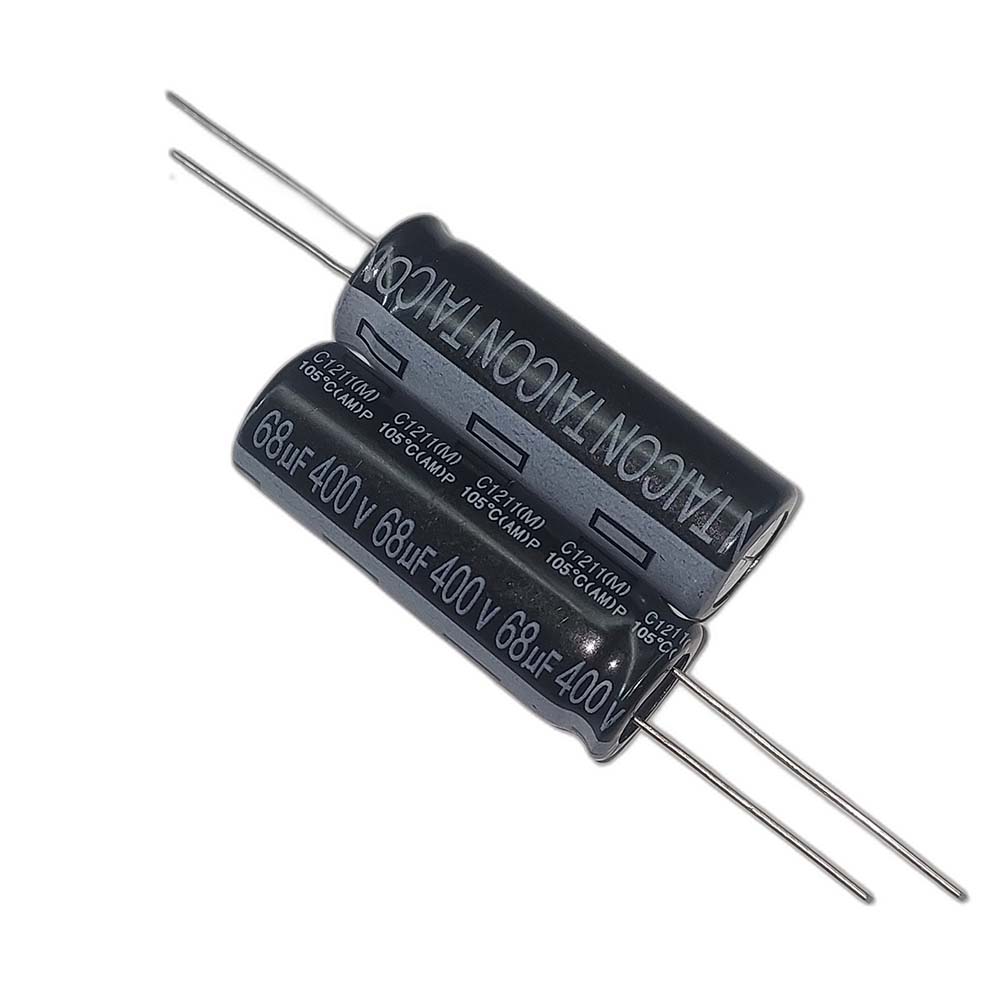 68uf-400v-TAICON-AM خازن الکترولیتی 400V / 68UF | TAICON P(AM) 13mmx36.5mm - Image 1