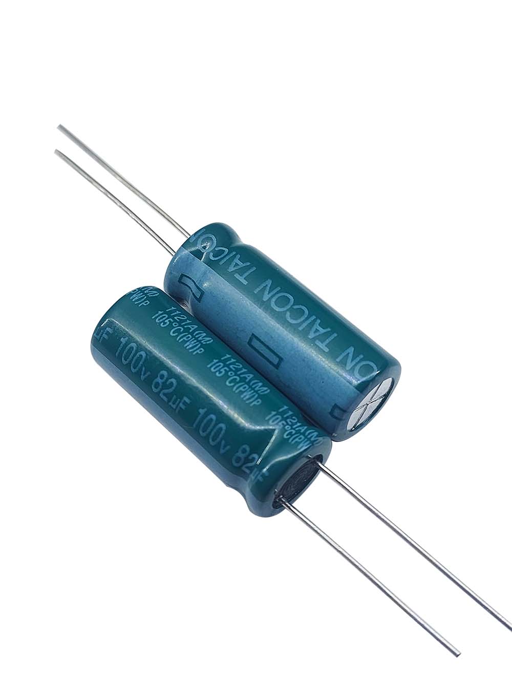 82uf-100v-TAICON-PW خازن الکترولیتی 100V / 82UF | TAICON PZ(PW) 10mmx25mm - Image 1
