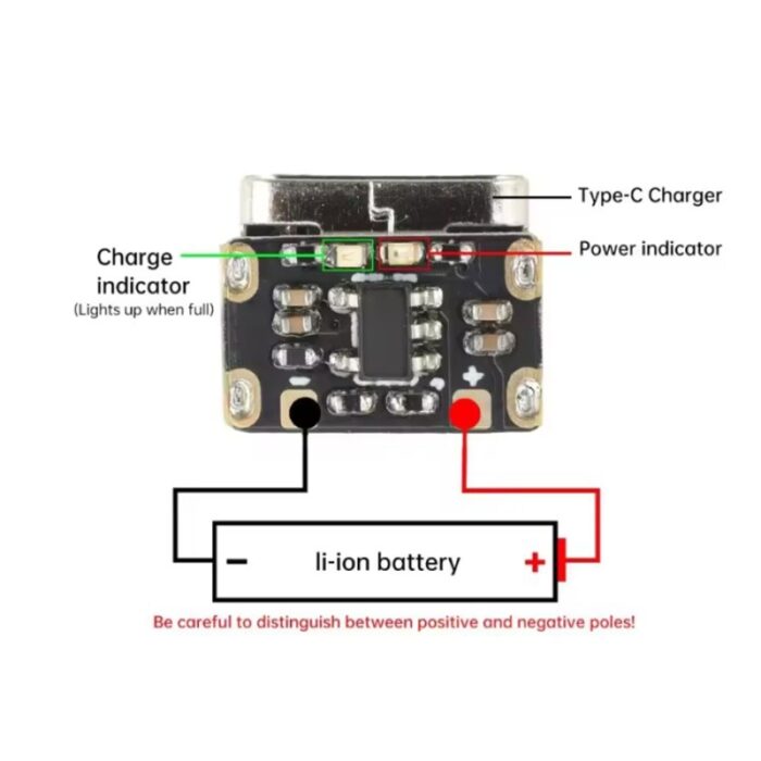 مینی ماژول شارژر باتری لیتیوم یون تک سل با ورودی USB Type-C - Image 5