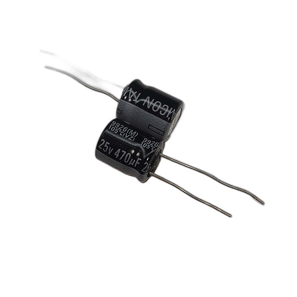 470uf-25v-TAICON-VZ خازن الکترولیتی 470uF / 25V مارک TAICON P(VZ) سایز 10mmx13mm - Image 1