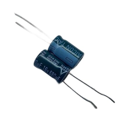 خازن الکترولیتی 680uF / 16V مارک TAICON PZ(PW) سایز 10mmx17mm