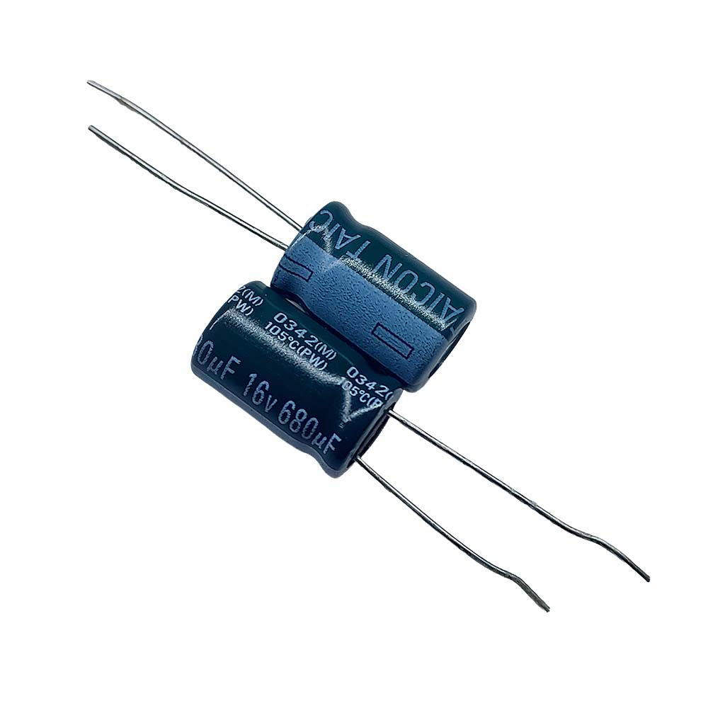 680uf-16v-TAICON-PWw خازن الکترولیتی 680uF / 16V