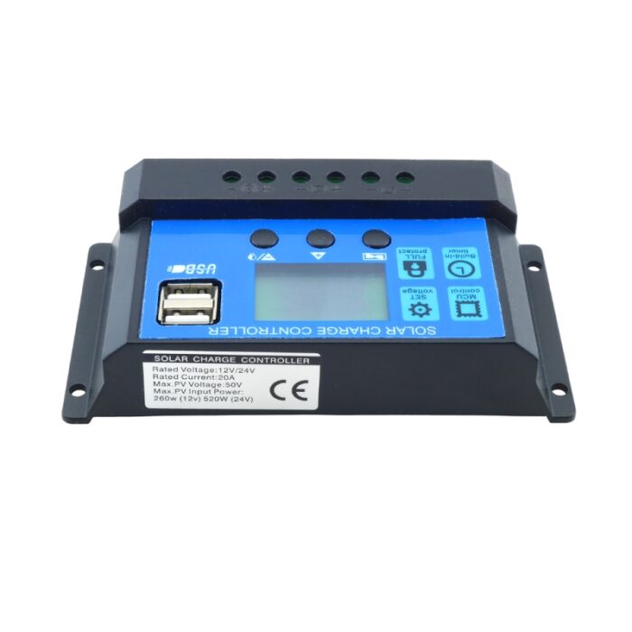 کنترلر دیجیتال شارژ خورشیدی 24-12 ولت 20 آمپر دارای LCD مدل Solar-Pro - تصویر 4